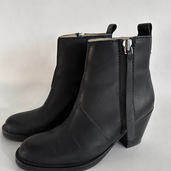 ACNE Studios - Pistol Boots in Black - Picture 1 of 8